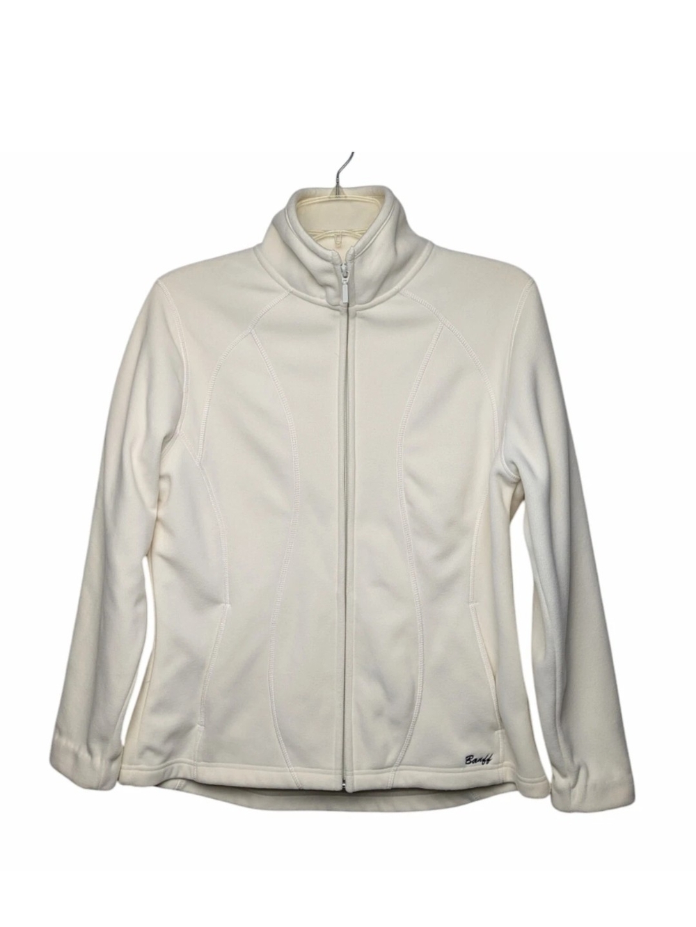 Northern Vibe Women's Fleece Jacket Medium Cream Monogrammed BANFF